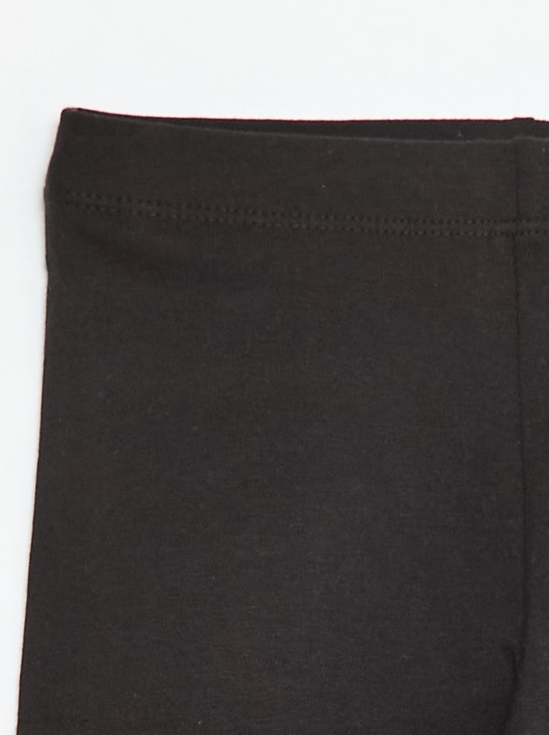 Short da ciclista in jersey di cotone tinta unita Nero - Kiabi