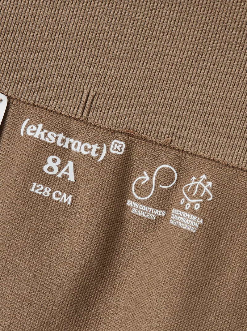 Short da ciclista sportivo senza cuciture - (ekstract) Beige - Kiabi