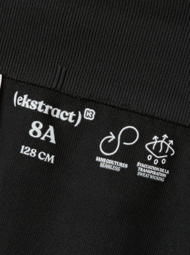 Short da ciclista sportivo senza cuciture - (ekstract) Nero - Kiabi