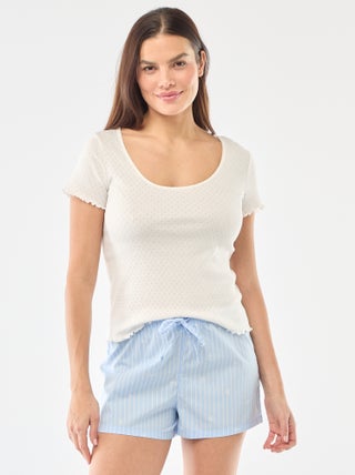 Short da pigiama in popeline