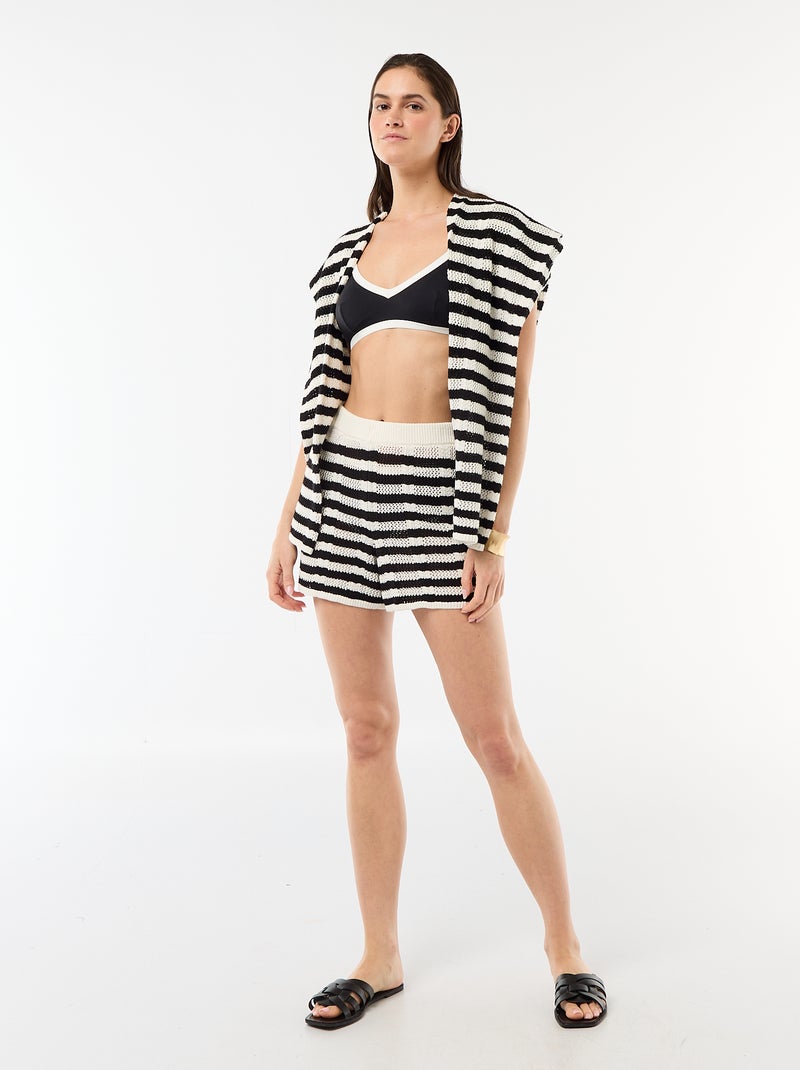 Short da spiaggia all'uncinetto Bianco - Kiabi