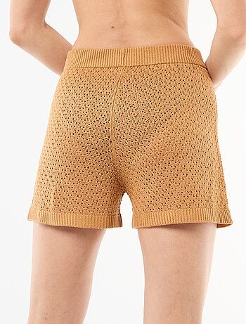 Short da spiaggia in maglia crochet