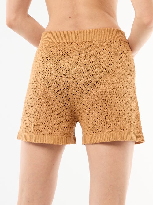 Short da spiaggia in maglia crochet - Kiabi
