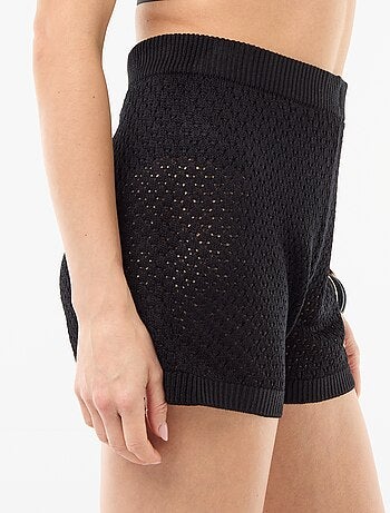 Short da spiaggia in maglia crochet