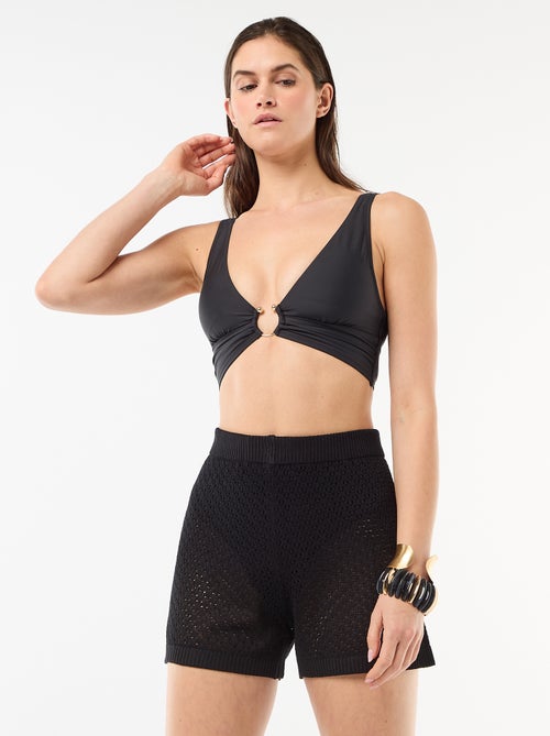 Short da spiaggia in maglia crochet - Kiabi