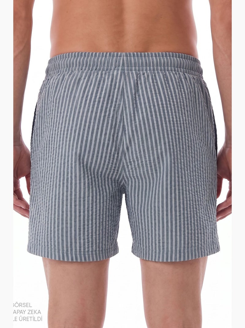 Short da uomo tissue a righe penti Grigio - Kiabi