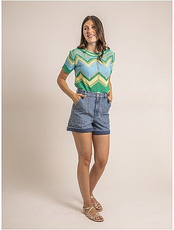 Short denim clous XIMOLI