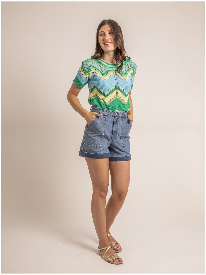 Short denim clous XIMOLI Blu - Kiabi