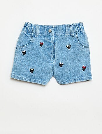 Short 'Disney' in denim ricamato