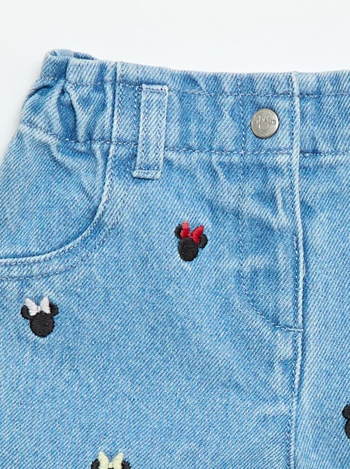 Short 'Disney' in denim ricamato - Kiabi