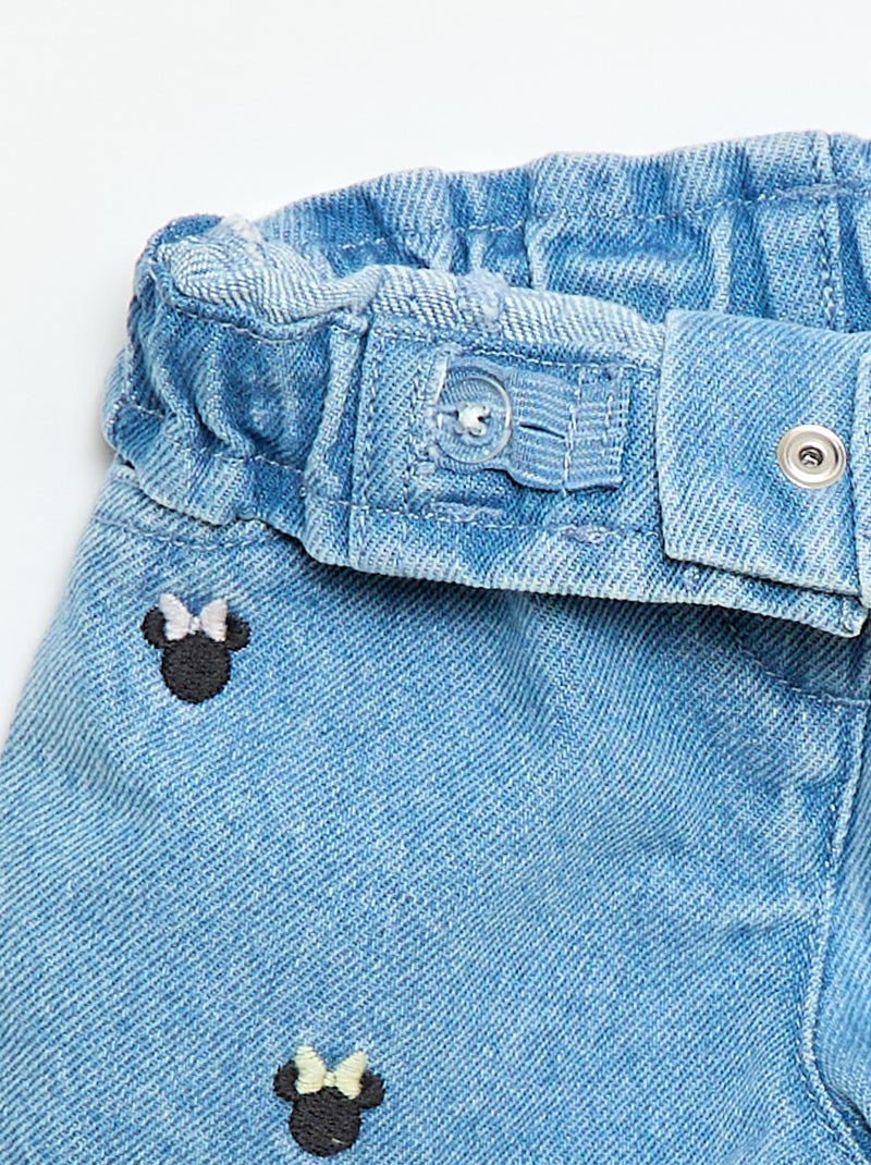 Short 'Disney' in denim ricamato Blu - Kiabi