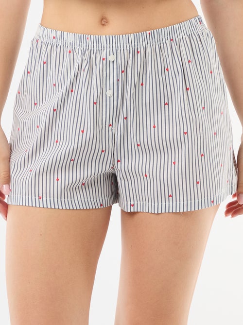 Short elasticizzati a righe all-over - Kiabi