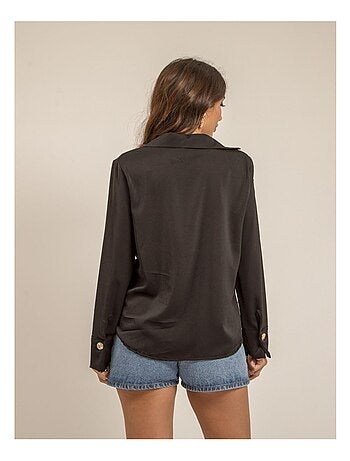 Short en jean taille haute avec ceinture XINES