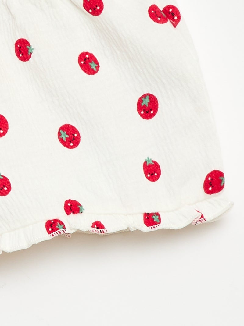 Short fantasia con orlo a balze Bianco - Kiabi