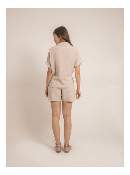 Short fluide en gaze de coton XELIA - Kiabi