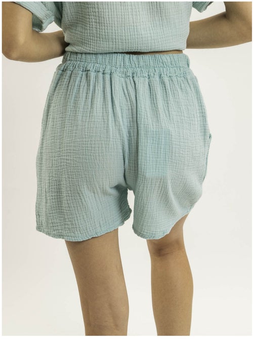 Short fluide en gaze de coton XELIA - Kiabi