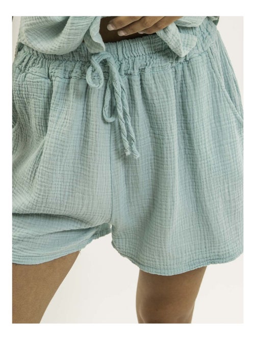 Short fluide en gaze de coton XELIA - Kiabi