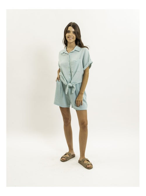 Short fluide en gaze de coton XELIA - Kiabi