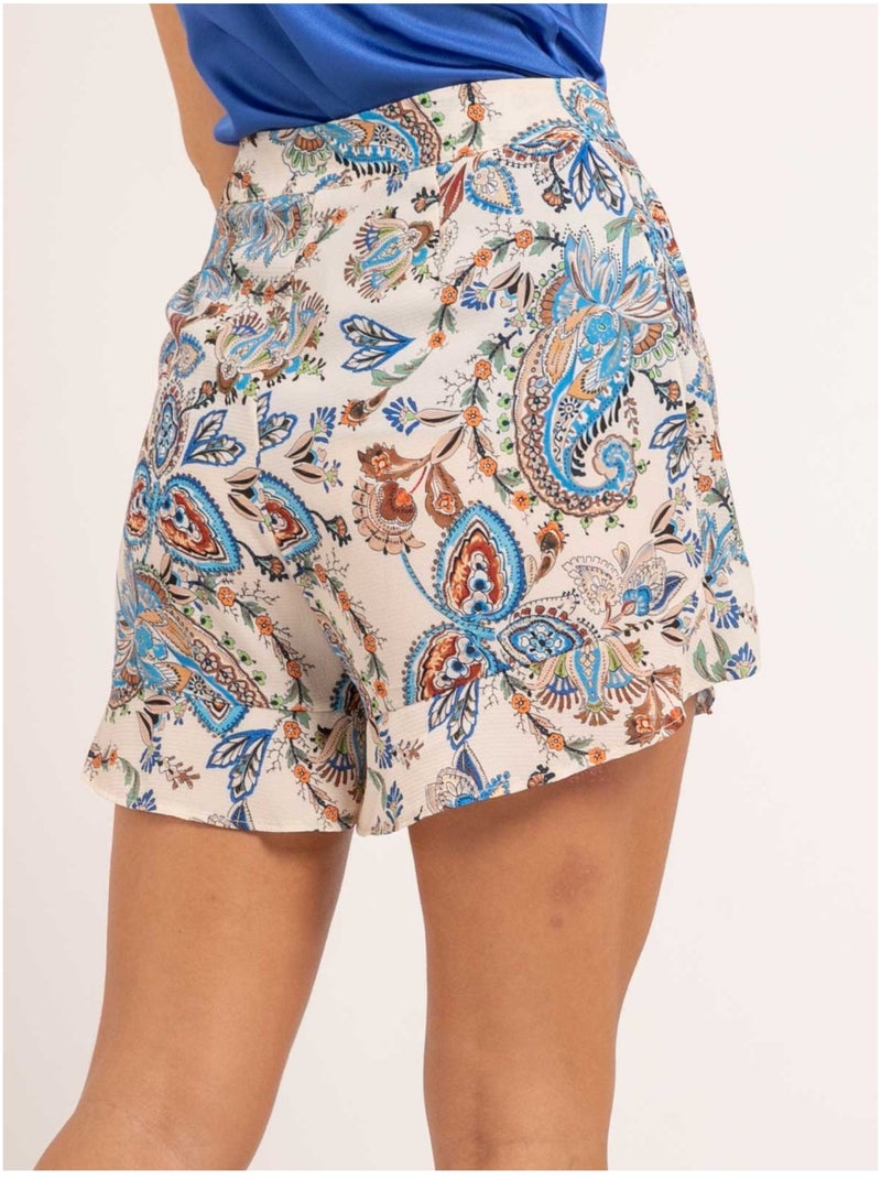Short fluido con motivi XADO Blu - Kiabi