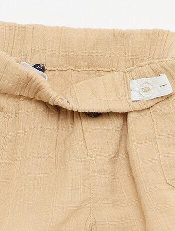 Short in cotone con 2 tasche applicate