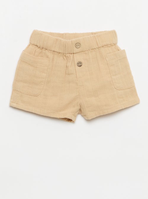 Short in cotone con 2 tasche applicate - Kiabi