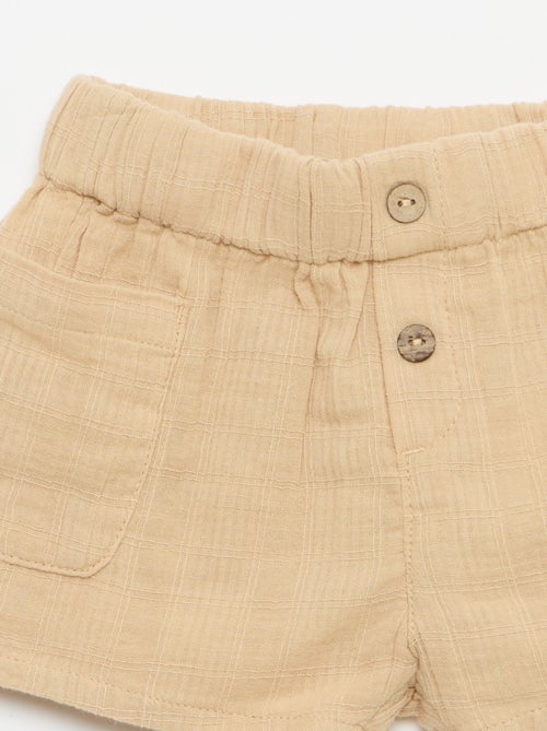 Short in cotone con 2 tasche applicate - Kiabi