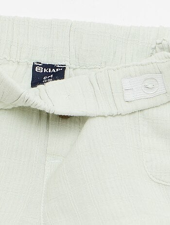 Short in cotone con 2 tasche applicate
