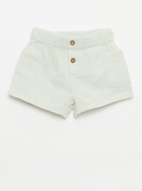 Short in cotone con 2 tasche applicate - Kiabi