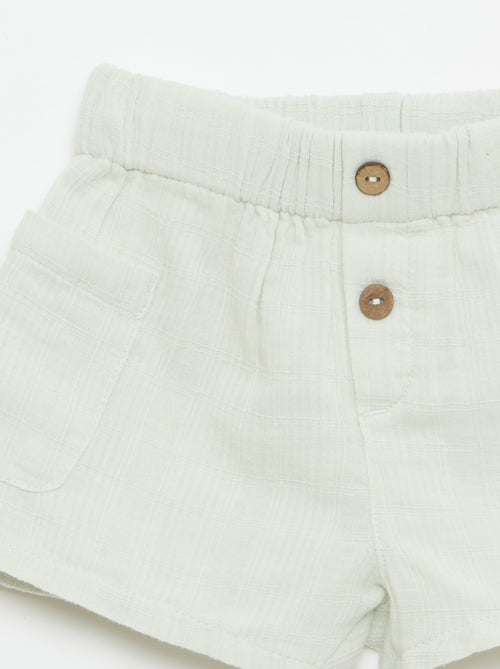 Short in cotone con 2 tasche applicate - Kiabi