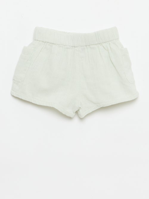 Short in cotone con 2 tasche applicate - Kiabi