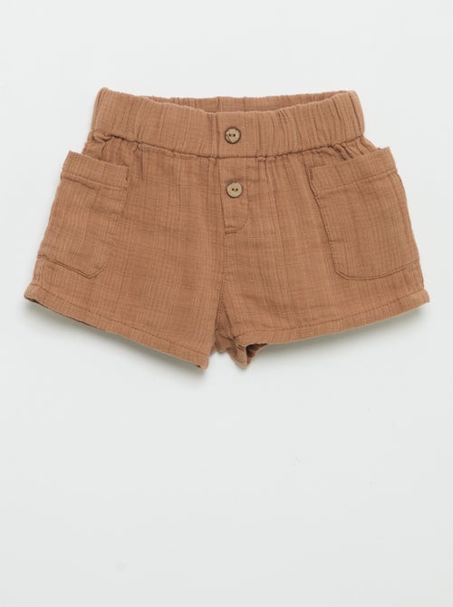 Short in cotone con 2 tasche applicate - Kiabi Short in cotone con 2 tasche applicate - Kiabi