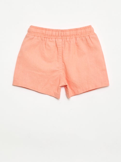 Short in cotone e lino - Kiabi