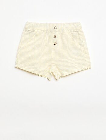 Pantaloncini in cotone e lino