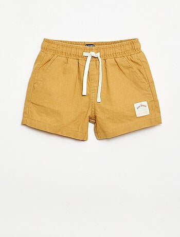 Short in cotone e lino