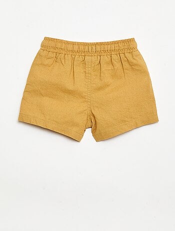 Short in cotone e lino