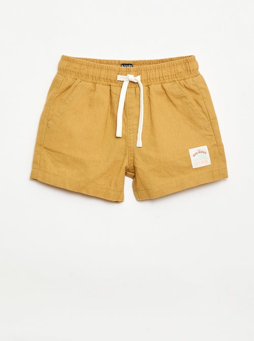 Short in cotone e lino - Kiabi