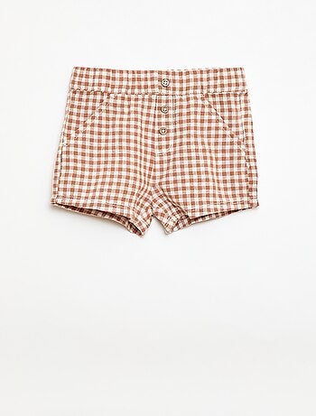 Short in cotone e lino