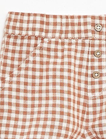 Short in cotone e lino