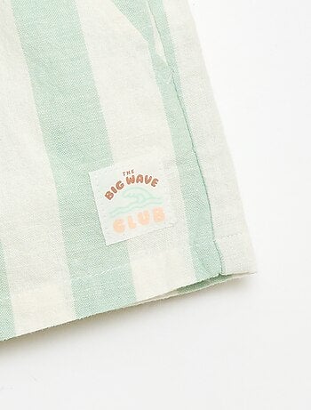 Short in cotone e lino