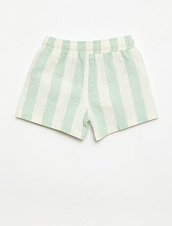 Short in cotone e lino