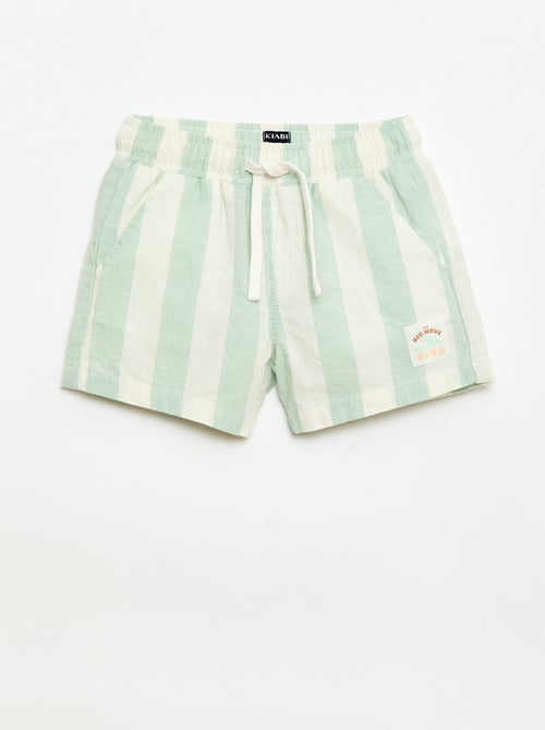 Short in cotone e lino - Kiabi