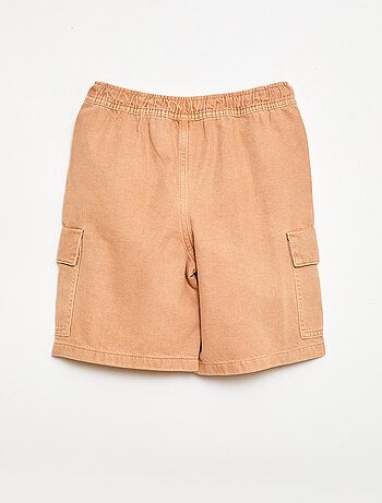 Short in cotone tinta unita con coulisse