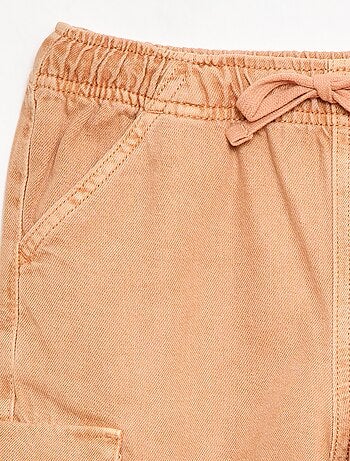 Short in cotone tinta unita con coulisse