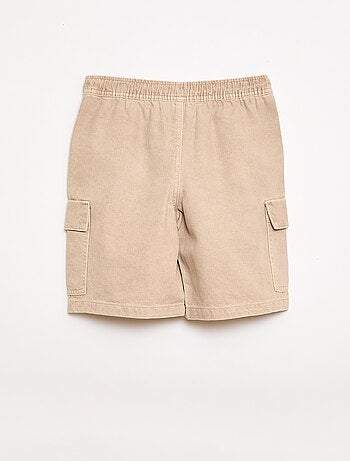 Short in cotone tinta unita con coulisse