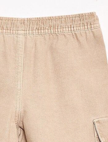 Short in cotone tinta unita con coulisse