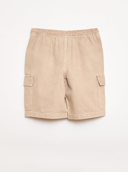 Short in cotone tinta unita con coulisse - Kiabi