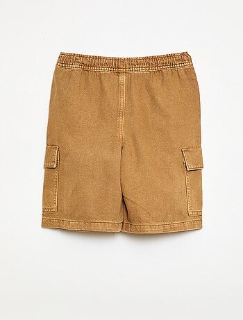 Short in cotone tinta unita con coulisse