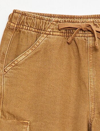 Short in cotone tinta unita con coulisse