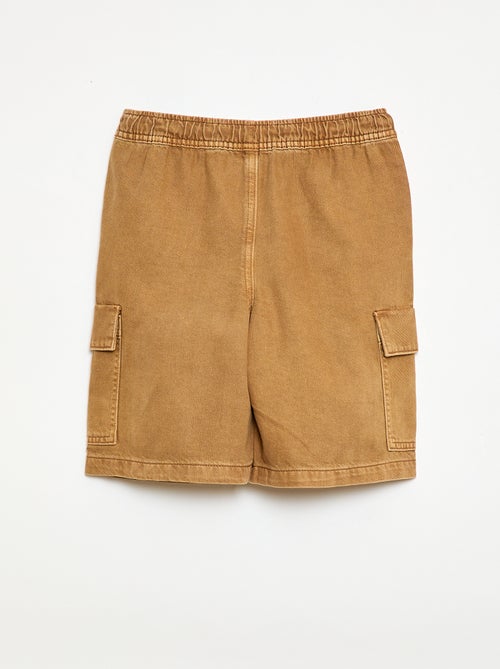 Short in cotone tinta unita con coulisse - Kiabi