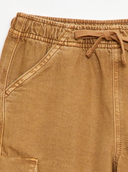 Short in cotone tinta unita con coulisse - Kiabi